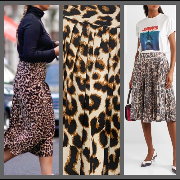 Express Dresses & Skirts - NWOT EXPRESS leopard print pleated midi skirt